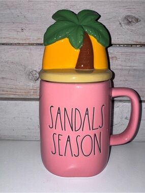 Rae Dunn SANDALS SEASON Topper Mug NWOT